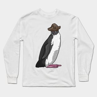 Penguin as Pirate with Hat Long Sleeve T-Shirt